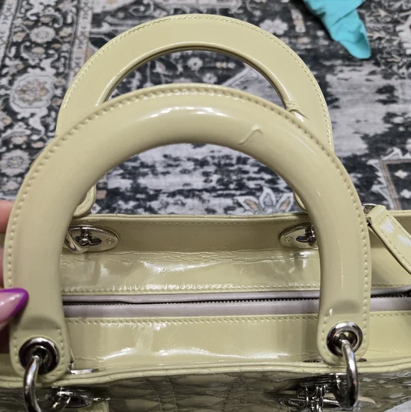 Christian Dior Lady Dior Bag Cannage Quilt Patent Large - Picture 3 of 16